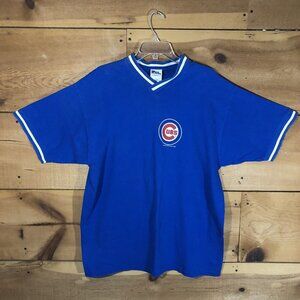 Vintage Pro Player Chicago Cubs V-Neck 1998 T-Shirt Mens Size XL Short Sleeve
